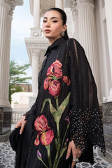MARIA.B-3PC DHANAK EMBROIDERED SHIRT WITH CHIFFON EMBROIDERED DUPATTA AND TROUSER-ADR-5202