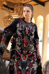 MARIA.B-3PC LAWN EMB PRINTED SHIRT WITH SILK PRINTED DUPATTA & DYED TROUSER-ADR-033