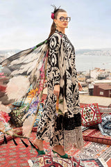 MARIA.B-3PC KHADDAR PRINTED EMB SHIRT WITH KHADDAR PRINTED DUPATTA AND PRINTED TROUSER-ADR-2629