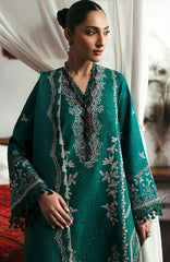 REPUBLIC WOMENWEAR 3PC DHANAK EMBROIDERED SHIRT WITH DHANAK EMB SHAWL AND DHANAK TROUSER-ADR-4251