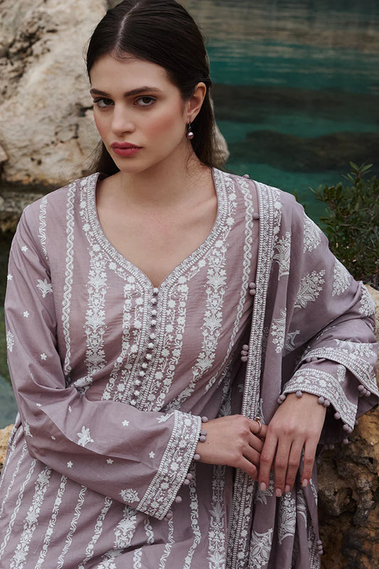 IMAGE-3PC LAWN EMBROIDERED WITH LAWN HEAVY EMBROIDERED READY TO WEAR DUPATTA -ADR-3696