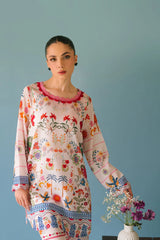 ADORE-2PC SHAMOZE SILK PRINTED SHIRT & SHAMOZE SILK PRINTED TROUSER-ADR-2006