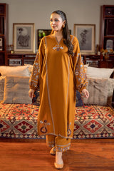 URGE-2PC DHANAK EMBROIDERED SHIRT AND EMBROIDRED SLEEVES-ADR-134
