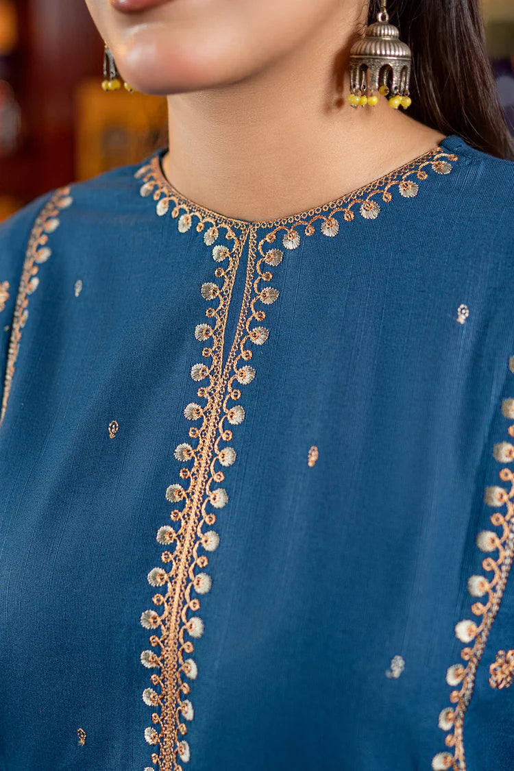 URGE-2PC DHANAK EMBROIDERED SHIRT AND EMBROIDRED SLEEVES-ADR-133