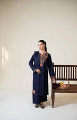 AISLING-3PC DHANAK EMBROIDERED SHIRT WITH DHANAK EMBROIDERED SHAWL AND TROUSER-ADR-5048