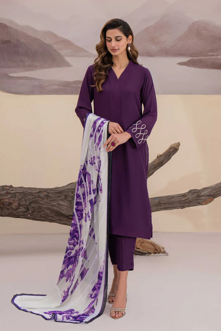 NATASHA KAMAL - 3PC LAWN SHIRT WITH SOFT SILK PRINTED DUPATTA AND TROUSER-ADR-N.K-2821