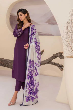 NATASHA KAMAL - 3PC LAWN SHIRT WITH SOFT SILK PRINTED DUPATTA AND TROUSER-ADR-N.K-2821