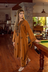 URGE-2PC DHANAK EMBROIDERED SHIRT AND EMBROIDRED TROUSER-ADR-135