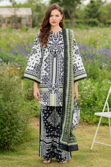 JAZMIN-3PC KHADDAR PRINTED SHIRT WITH KHADDAR PRINTED DUPATTA AND PRINTED TROUSER-ADR-2626