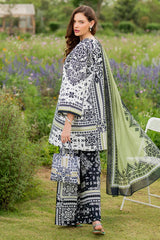 JAZMIN-3PC KHADDAR PRINTED SHIRT WITH KHADDAR PRINTED DUPATTA AND PRINTED TROUSER-ADR-2626