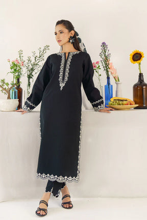 URGE - 3PC DHANAK EMBROIDERED SHIRT WITH WOOL PRINTED SHAWL AND TROUSER-ADR-3174