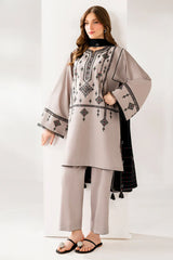 JAZMIN-3PC DHANAK EMBROIDERED SHIRT WITH CHIFFON EMB DUPATTA AND TROUSER-ADR-4192