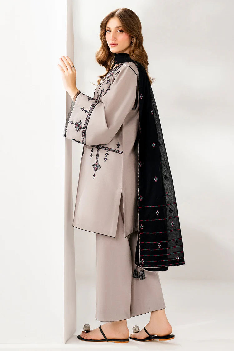 JAZMIN-3PC DHANAK EMBROIDERED SHIRT WITH CHIFFON EMB DUPATTA AND TROUSER-ADR-4192