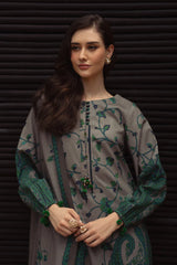 CHARIZMA-3PC KHADDAR PRINTED SHIRT WITH KHADDAR PRINTED DUPATTA AND PRINT TROUSER-ADR-2650