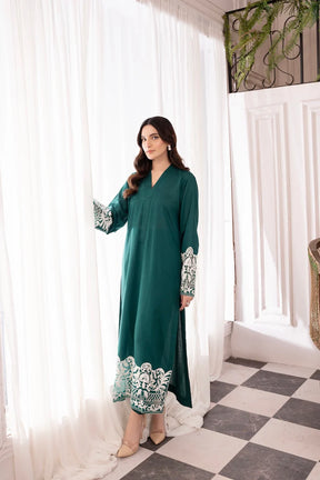 Asim Jofa-Lawn 3pc Embroidered Shirt With Bamber Chiffon Dupatta & Trouser-ADR-3577