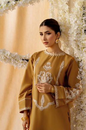 URGE- 2PC LAWN HEAVY EMBROIDERED SHIRT EMBROIDERED SLEEVES AND TROUSER -BIC-2954