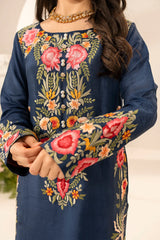 MIRANA-3PC LAWN EMBROIDERED SHIRT WITH CHIFFON TYE & DYE DUPATTA & TROUSER-ADR-4645