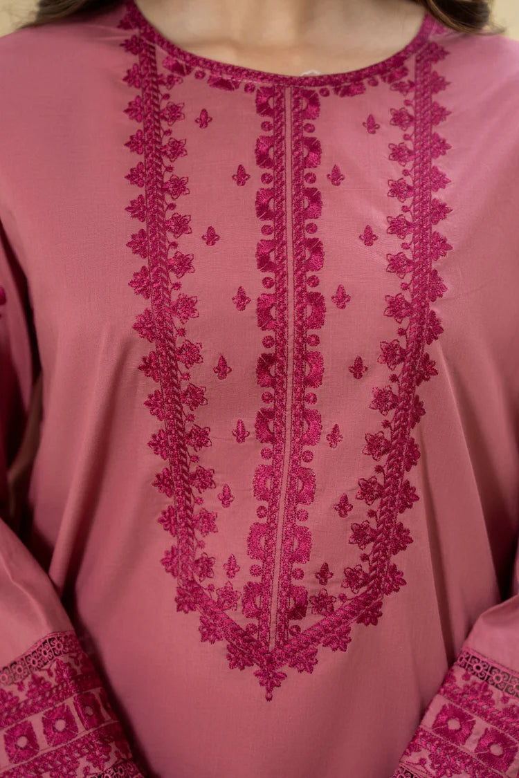 LAZULI-2PC KHADDAR EMBROIDRED SHIRT WITH KHADDAR EMB TROUSER-ADR-127