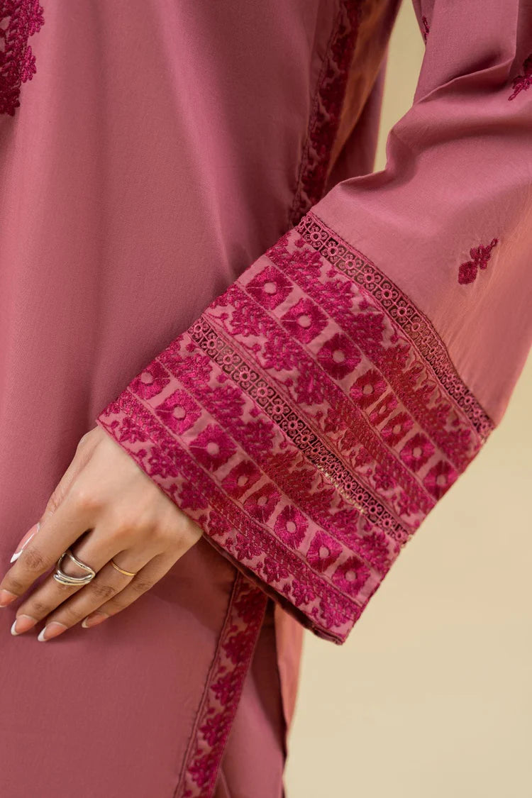 LAZULI-2PC KHADDAR EMBROIDRED SHIRT WITH KHADDAR EMB TROUSER-ADR-127
