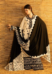 BATIK-3PC DHANAK EMBROIDERED SHIRT WITH DHANAK EMBROIDERED SHAWL AND TROUSER-ADR-5278