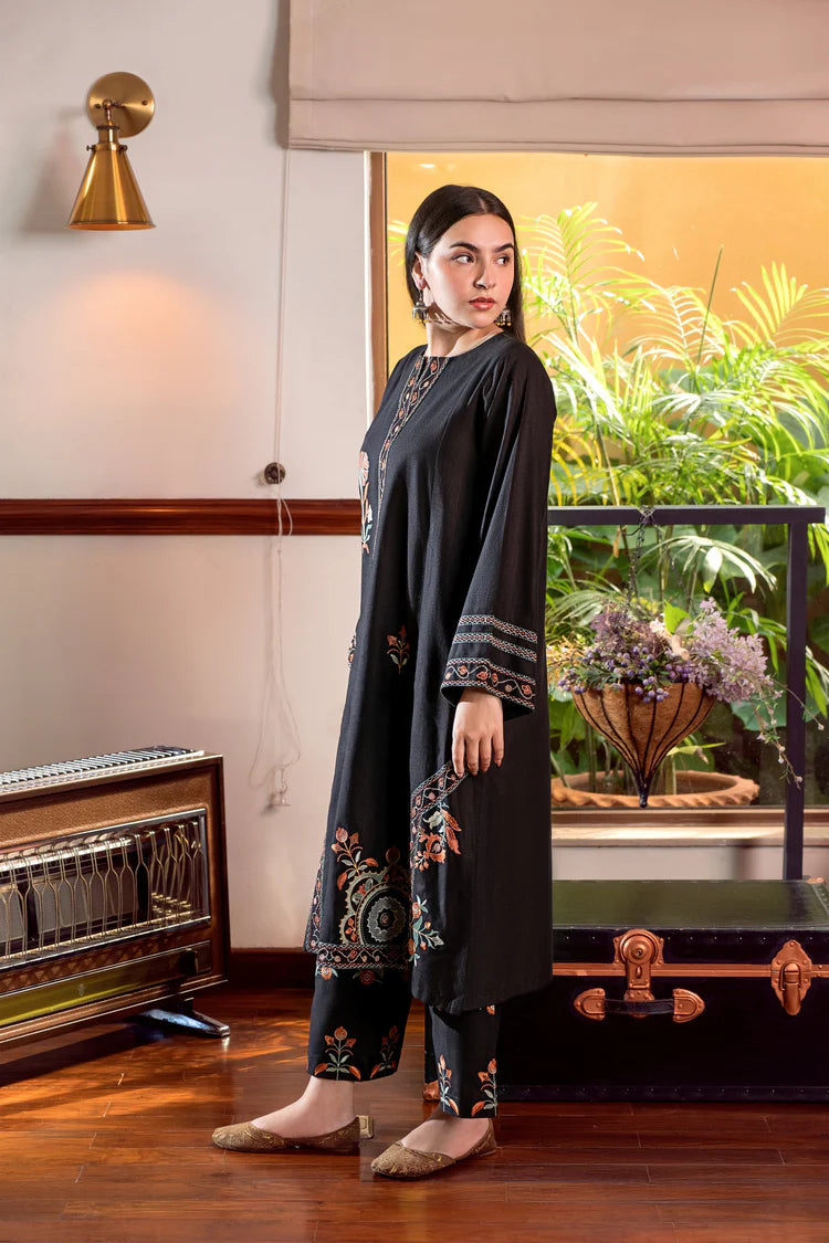 URGE-2PC DHANAK EMBROIDERED SHIRT AND EMBROIDRED TROUSER-ADR-132