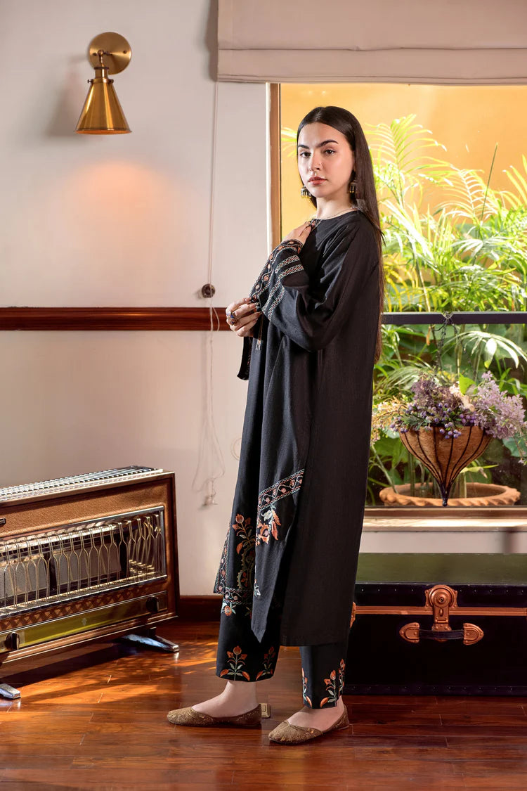 URGE-2PC DHANAK EMBROIDERED SHIRT AND EMBROIDRED TROUSER-ADR-132