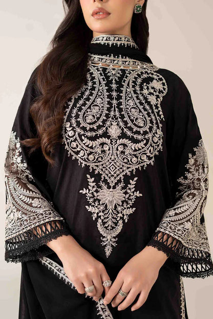 MARIA.B-3PC DHANAK EMBROIDERED SHIRT WITH BAMBER CHIFFON EMBROIDERED DUPATTA & TROUSER-ADR-4175