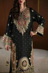 ETHNC-2PC SILK EMBROIDERED SHIRT AND SILK EMBROIDERED SLEEVES-ADR-15129