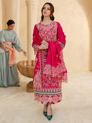 JAZMIN-3PC LAWN LASER EMBROIDERED SHIRT WITH LAWN LASER EMBROIDERED READY TO WEAR DUPATTA-3649