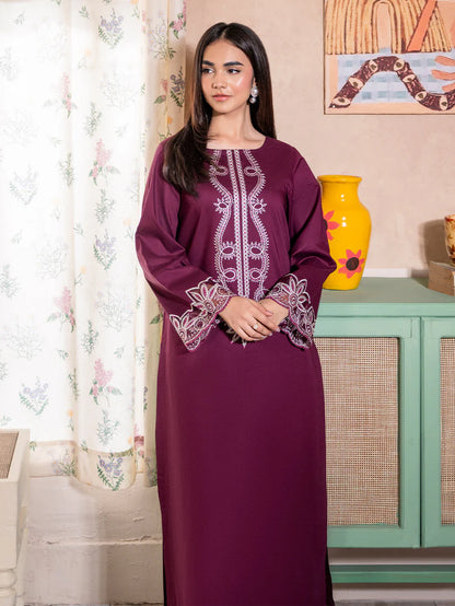 IZEL-2PC DHANAK EMBROIDERED SHIRT WITH DHANAK TROUSER-ADR-104