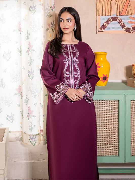 IZEL-2PC DHANAK EMBROIDERED SHIRT WITH DHANAK TROUSER-ADR-104