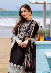 ELAF-3PC LAWN EMBROIDERED SHIRT WITH CHIFFON PRINTED DUPATTA AND EMB TROUSER-ADR-4697