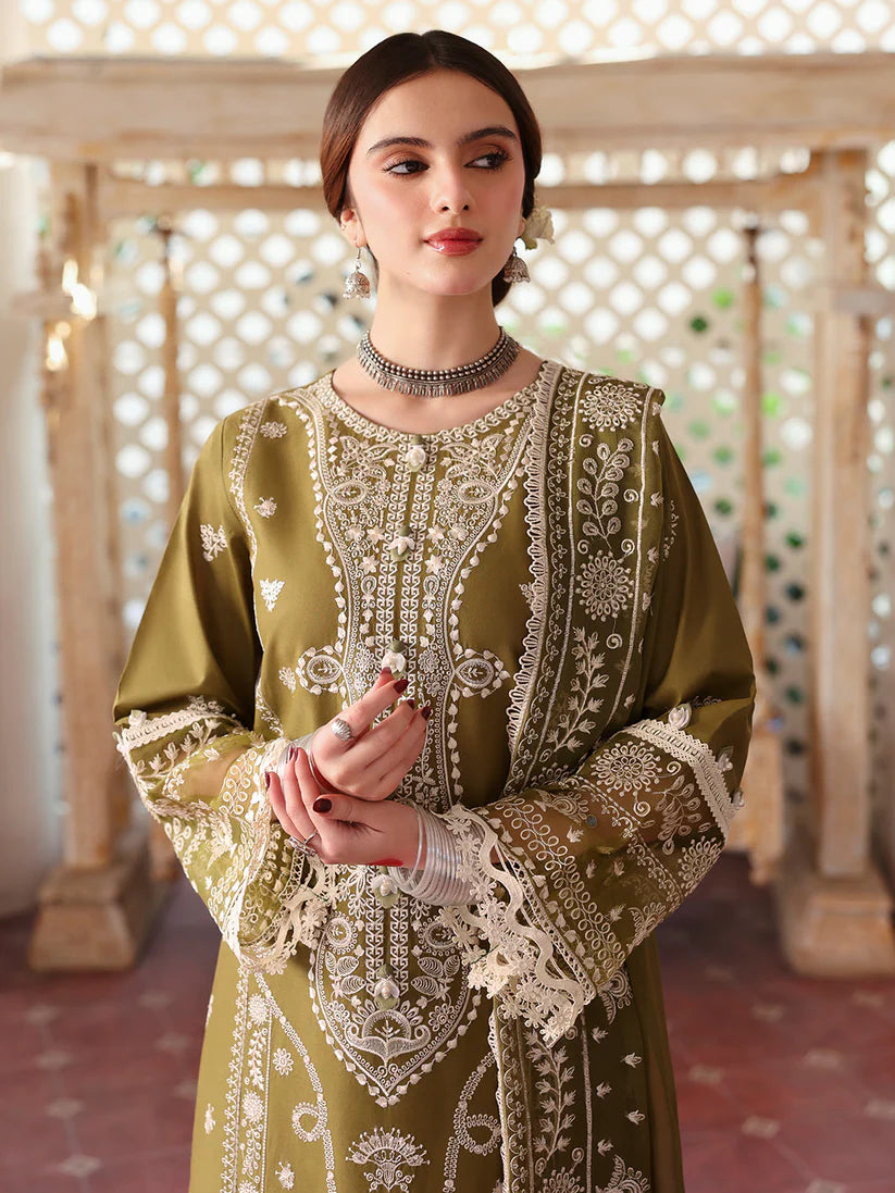 JAZMIN-3PC LAWN EMBROIDERED WITH LAWN HEAVY EMBROIDERED READY TO WEAR DUPATTA -ADR-3705