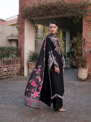 MAHNUR-3PIECE LAWN EMBROIDERED SHIRT WITH CHIFFON PRINTED DUPATTA AND TROUSER-ADR-4854