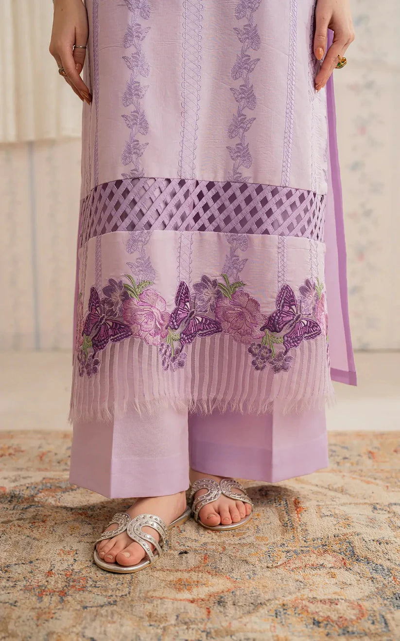 ASIFA NABEEL-3PC LAWN EMBROIDERED SHIRT WITH MONARK PRINTED DUPATTA AND TROUSER-ADR-3756