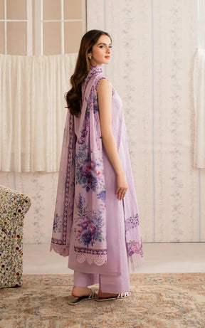 ASIFA NABEEL-3PC LAWN EMBROIDERED SHIRT WITH MONARK PRINTED DUPATTA AND TROUSER-ADR-3756