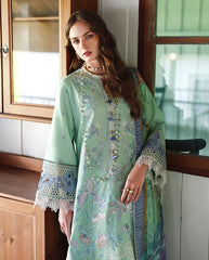 MUSHQ-3PC DHANAK HEAVY EMBROIDERED SHIRT WITH WOOL PRINTED DUPATTA AND TROUSER-ADR-5084