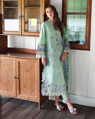 MUSHQ-3PC DHANAK HEAVY EMBROIDERED SHIRT WITH WOOL PRINTED DUPATTA AND TROUSER-ADR-5084