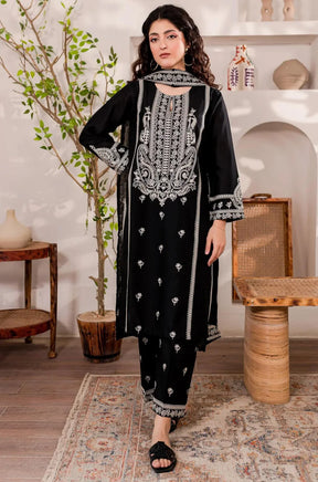 BATIK - 3PC DHANAK EMBROIDERED SHIRT WITH EMBROIDERED ORGANZA DUPATTA AND TROUSER-ADR-3125