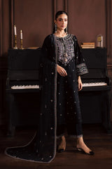 BATIK-3PC DHANAK EMBROIDERED SHIRT WITH CHIFFON EMBROIDERED DUPATTA AND EMB TROUSER-ADR-5194