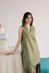 BATIK-2PIECE DHANAK EMBROIDERED SHIRT WITH DHANAK EMB TROUSER-ADR-15006