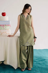 BATIK-2PIECE DHANAK EMBROIDERED SHIRT WITH DHANAK EMB TROUSER-ADR-15006