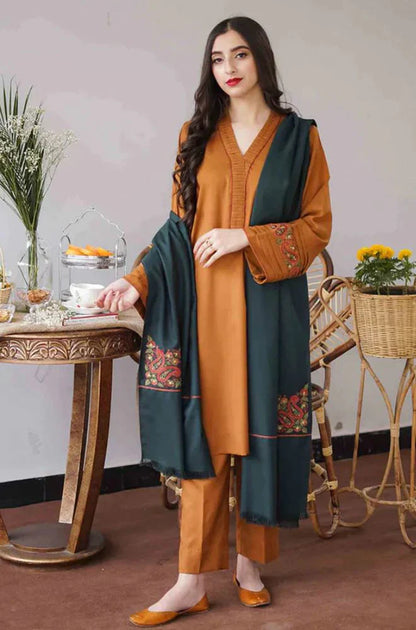 AISLING 3PC DHANAK EMBROIDERED WITH DHANAK EMBROIDERED SHAWL-ADR-3145
