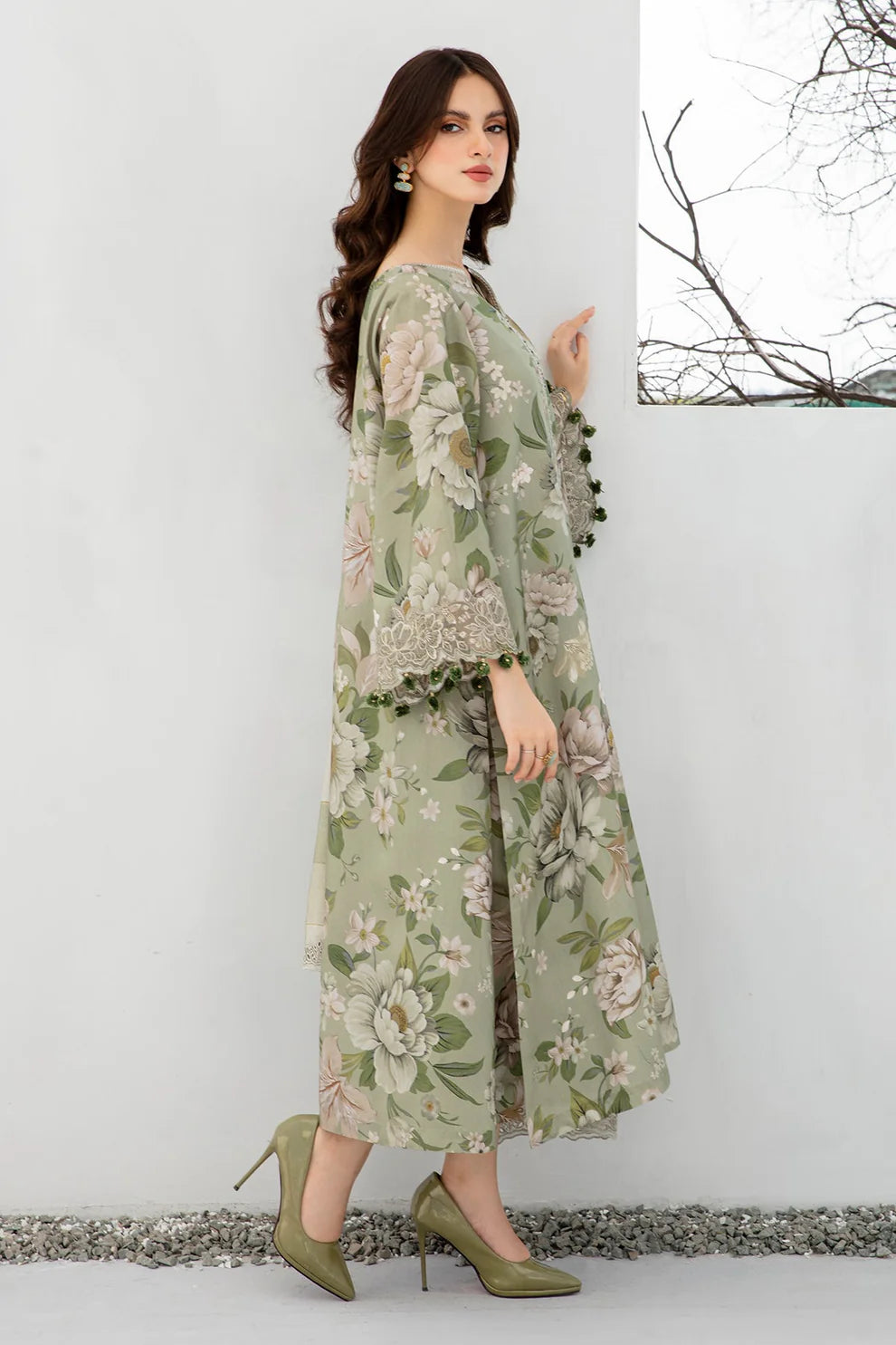 JAZMIN - 3PC KARANDI PRINTED SHIRT WITH KARANDI PRINTED DUAPTTA AND TROUSER -ADR-1025