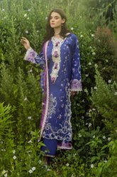 MUSHQ-3PC LAWN EMBROIDERED SHIRT WITH CHIFFON PRINT DUPATTA & TROUSER-ADR-3734