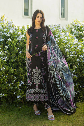 MUSHQ-3PC LAWN EMBROIDERED SHIRT WITH CHIFFON PRINT DUPATTA & TROUSER-ADR-3733