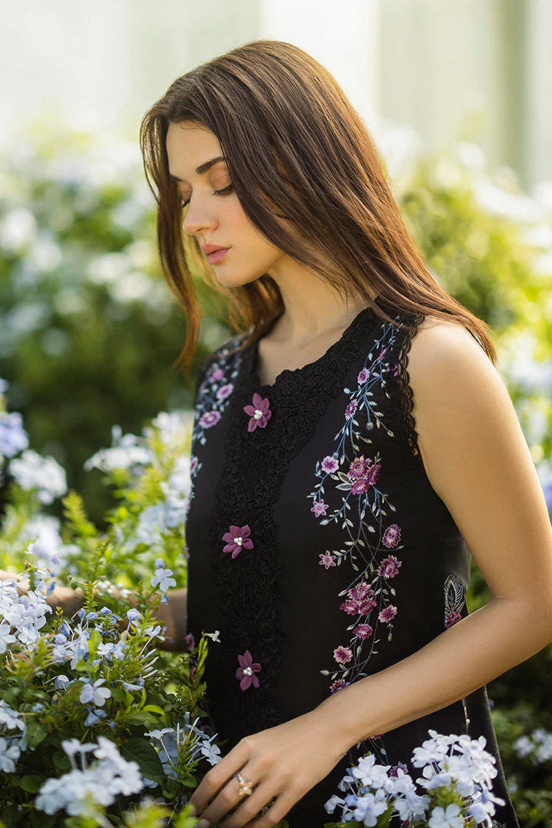 MUSHQ-3PC LAWN EMBROIDERED SHIRT WITH CHIFFON PRINT DUPATTA & TROUSER-ADR-3733