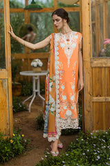 MUSHQ-3PC LAWN EMBROIDERED SHIRT WITH CHIFFON PRINT DUPATTA & TROUSER-ADR-3730