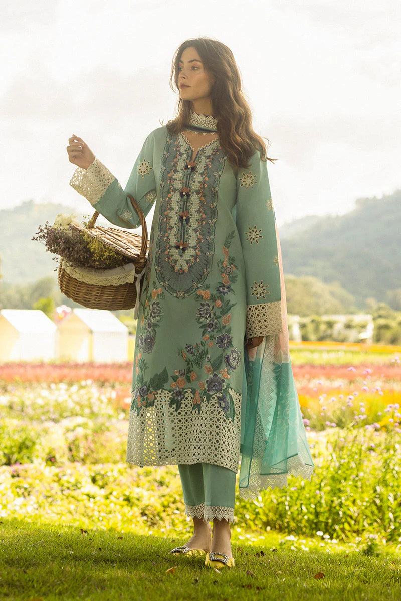 MUSHQ-3PC LAWN EMBROIDERED SHIRT WITH MONARK PRINT DUPATTA AND TROUSER-ADR-3742