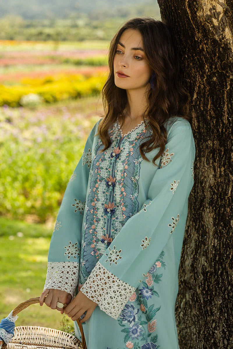 MUSHQ-3PC LAWN EMBROIDERED SHIRT WITH MONARK PRINT DUPATTA AND TROUSER-ADR-3742